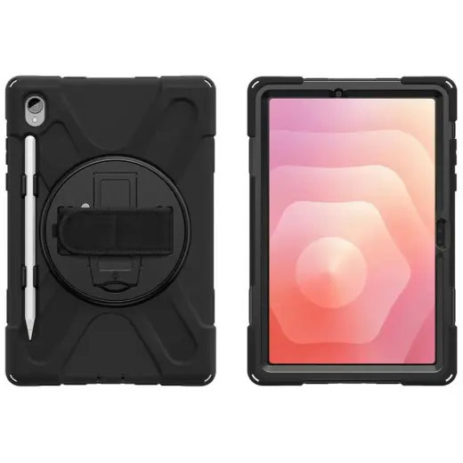 4smarts Armored Rugged Grip planšetdatora maciņš Galaxy Tab S11 melns