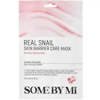 Some By Mi Real Snail Skin Barrier Care Mask - Strengthening sheet mask for skin regeneration 20.0g