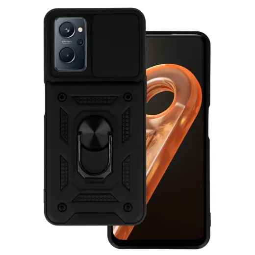 Slide Camera Armor Case for Realme 9i Black