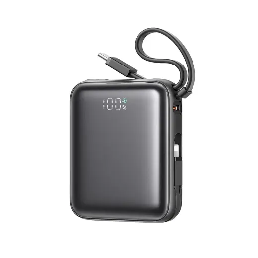 Joyroom JR-PBF27 ārējais akumulators (powerbank) | 10000 mAh | 22.5W | USB-C, Lightning | LED ekrāns | melns