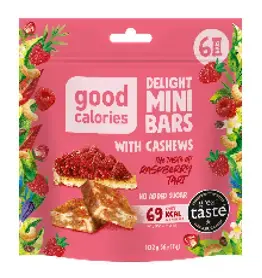 Mini riekstu batoniņi ar avenēm GOOD CALORIES, 102g