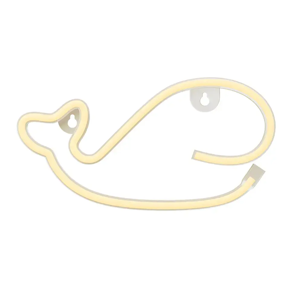 Neon LED Light WHALE warm white Bat + USB FLNE09 Forever Light