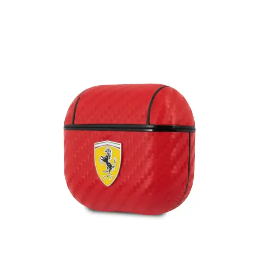 FESA3CARE Ferrari Carbon PC|PU Case for Airpods 3 Red