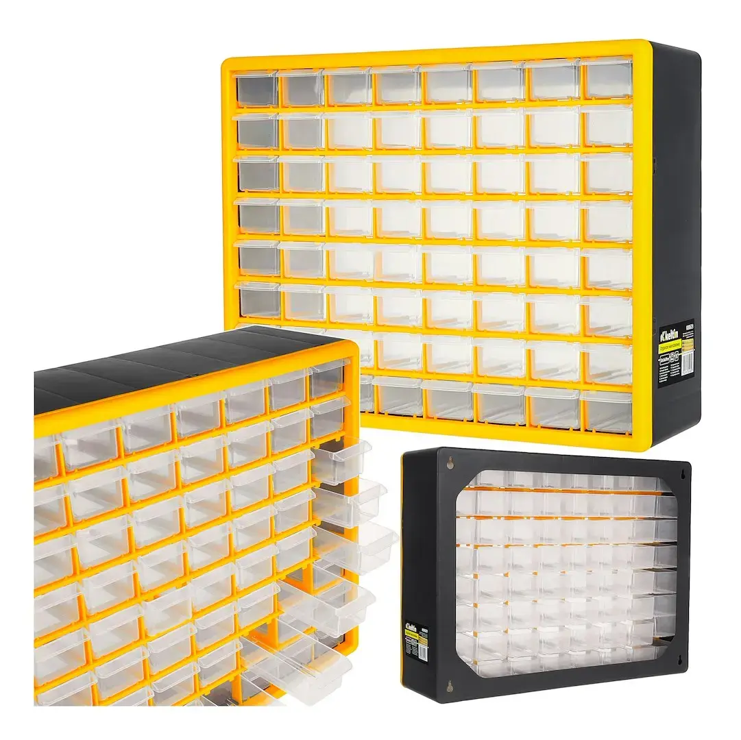 64-drawer plastic storage organizer