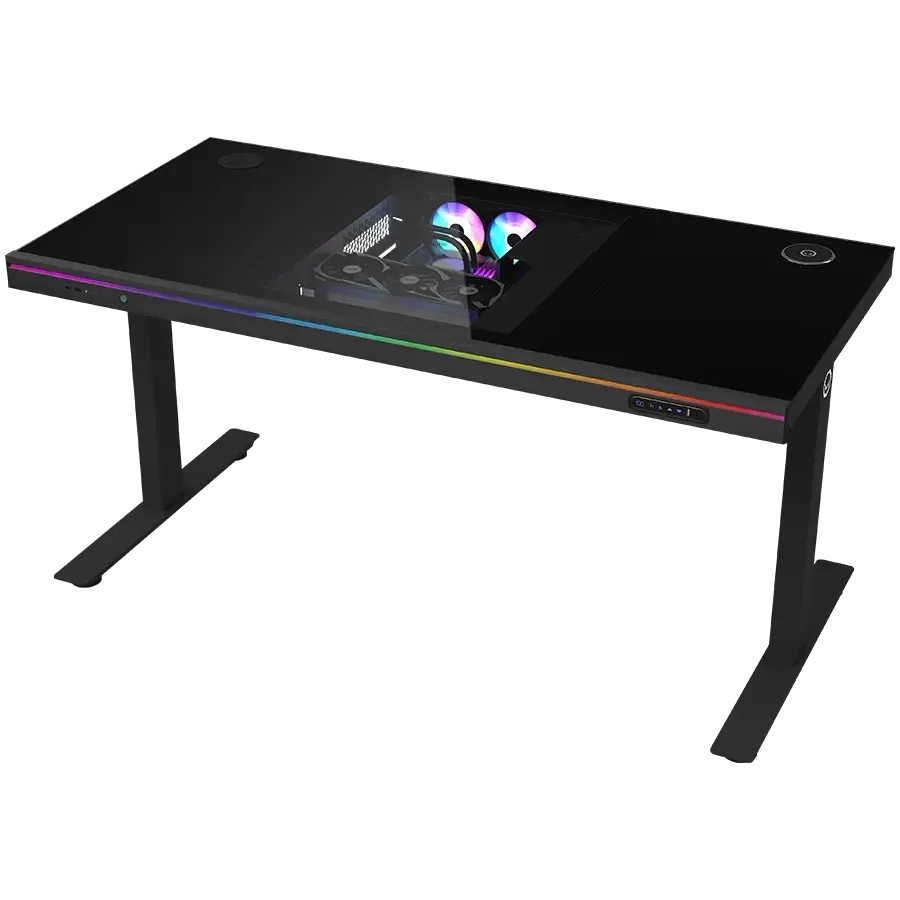 LORGAR Dual-motor sit/stand adjustable-height gaming desk