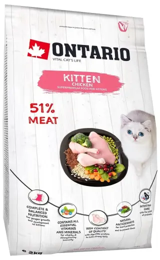 Dry food for kittens - Ontario Cat Kitten Chicken, 2 kg