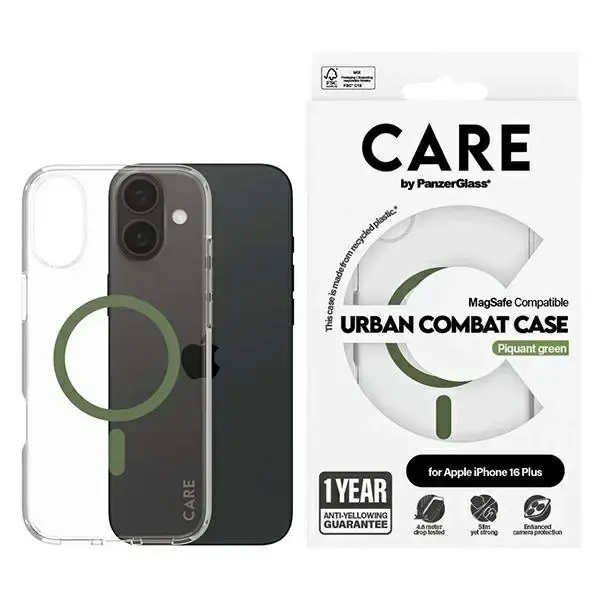 CARE by PanzerGlass Flagship Case iPhone 16 Plus 6.7" green|green MagSafe 1371