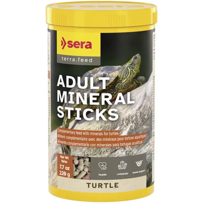 Pilnvērtīga barība ūdens bruņurupučiem - Sera Turtle Adult Mineral Sticks, 1000ml, 220g