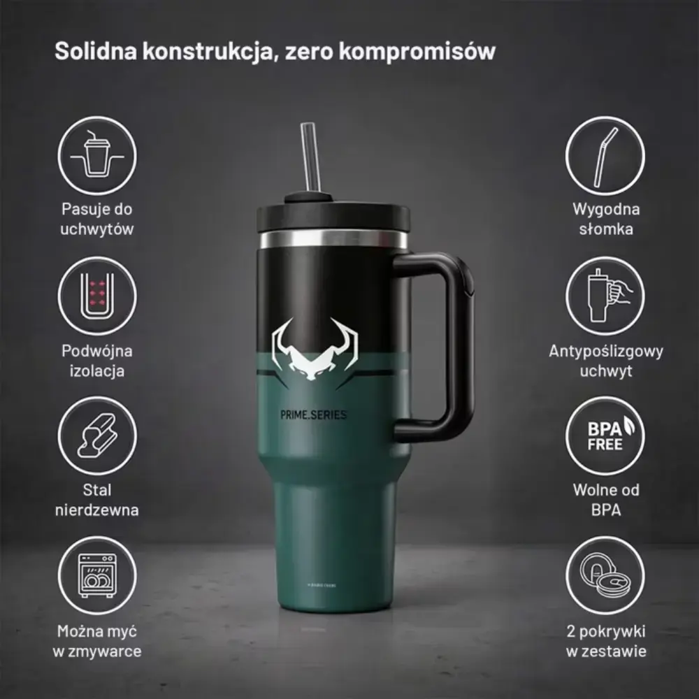 Diablo Gothic Insulated Mug with Handle green