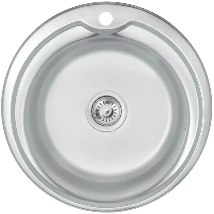 AB Kitchen sink 510X0.8MM, satin, with siphon