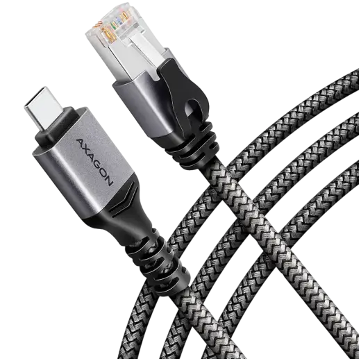 AXAGON ADE-CM15 USB-C 3.2 Gen 1 - RJ-45 cable, Gigabit Ethernet 10/100/1000, 1.5m, braid