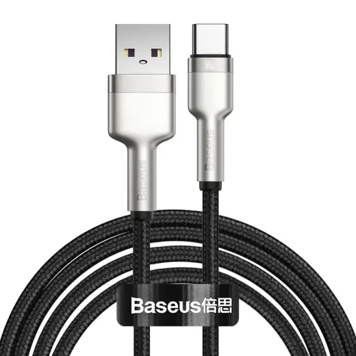 Baseus Cafule datu pārraides un uzlādes vads | USB-A uz USB-C | 66W | 2m | melns
