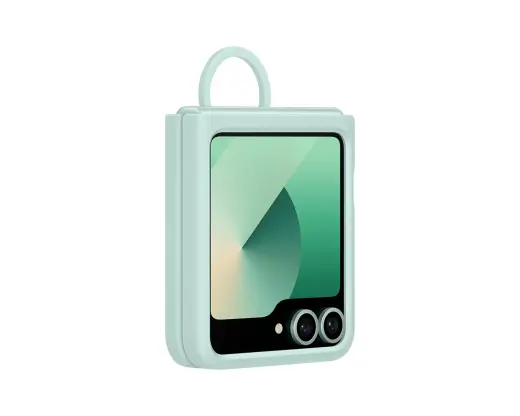 Samsung EF-PF741TME Silicone чехол с подставкой для телефона Samsung Galaxy Z Flip 6 (F741) | Z Flip 7 FE (F761) зелёный (Повреждённая упаковка)