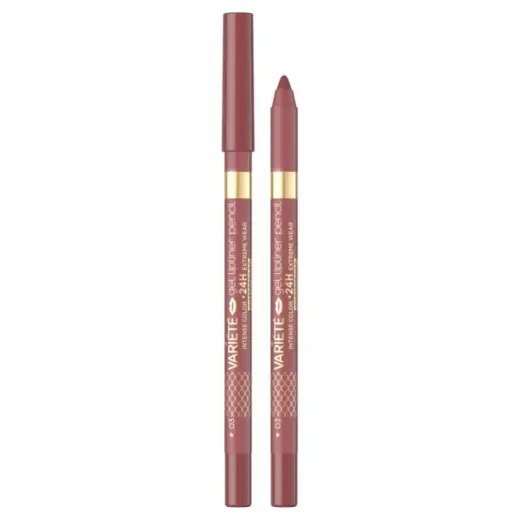 Eveline Cosmetics, Variete, Waterproof, Gel, Lip Liner, 03, Dusty Rose, 1.3 g