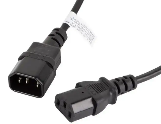 Extension power cable IEC 320 C13 - C14 1.8M black