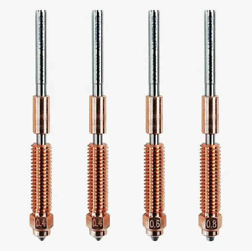 Nozzle kit "Unicorn" 2x0.4mm 1x0.6mm 1x0.8mm with heatbrake for K1C, ENDER-3V3, K1MAX (with upgraded hotend) CREALITY