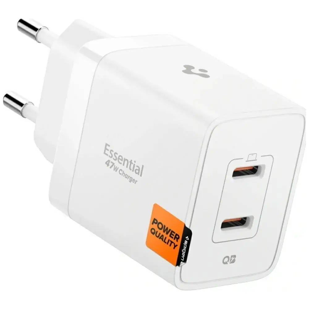 Spigen Essential EE472EU tīkla lādētājs | 47W | USB-C | balts