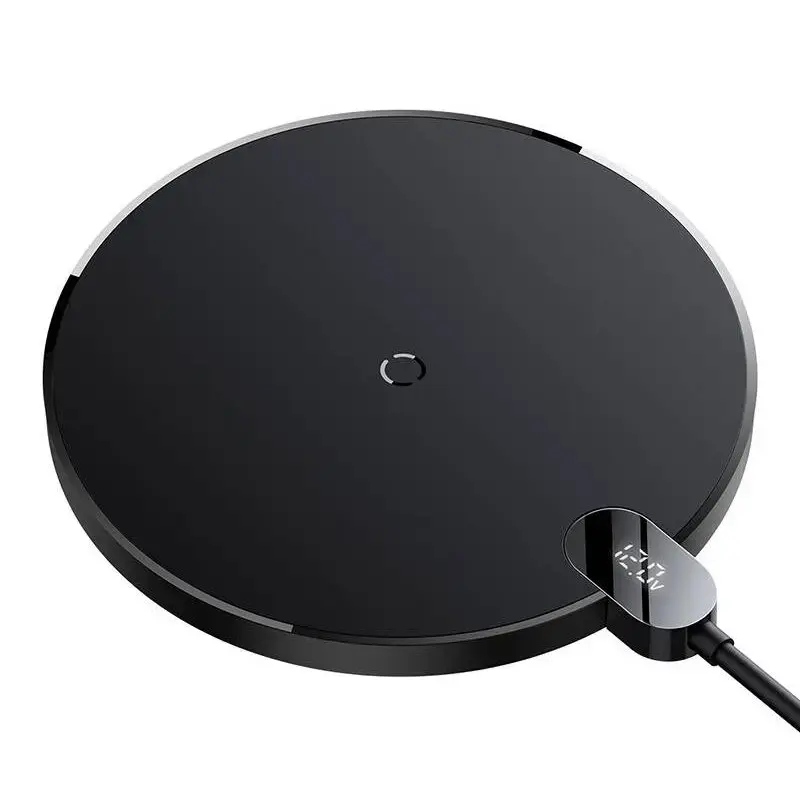 Baseus Digital LED Display Gen 2 Wireless Charger 15W Black (Damaged Package)