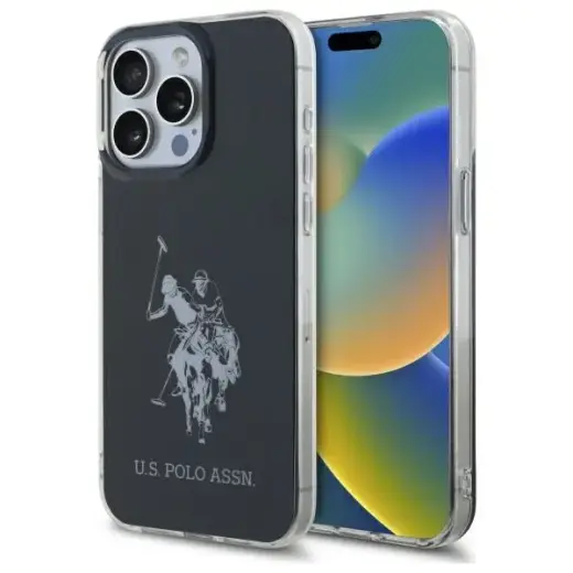 US Polo USHCP15XTPUHRBK iPhone 15 Pro     Max 6,7" czarny|black Shiny Big Logo
