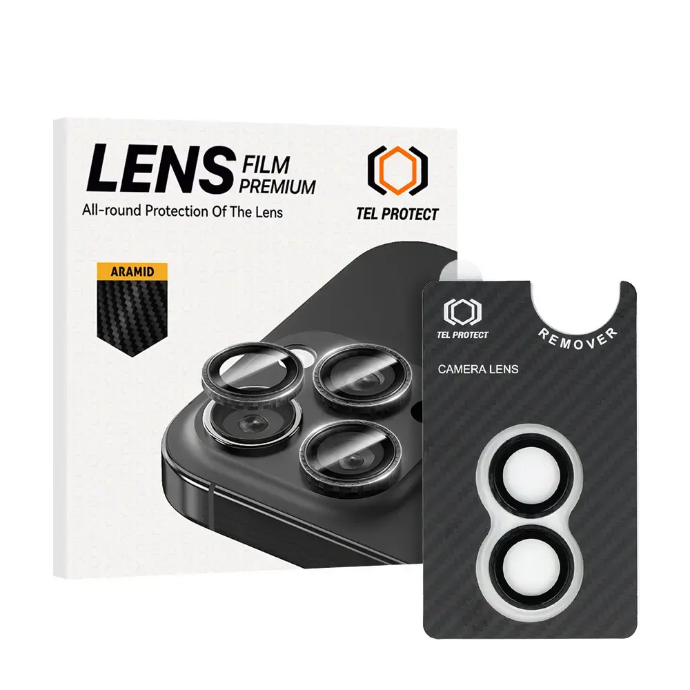 Tempered glass Tel Protect 3D Lens Aramid Series on camera for Iphone 17 (lens 2 pieces)