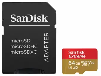 SanDisk Extreme 64GB microSDXC + Adapter