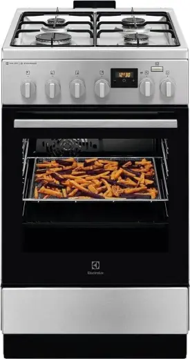 Electrolux gāzes plīts ar elektrisko cepeškrāsni SteamBake, nerūsoša tērauda, 50cm