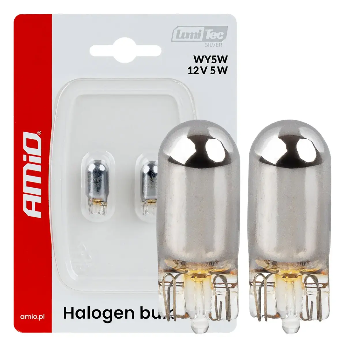 Halogen bulbs WY5W 12V5W LumiTec CHROME 2 pcs. AMIO-04628