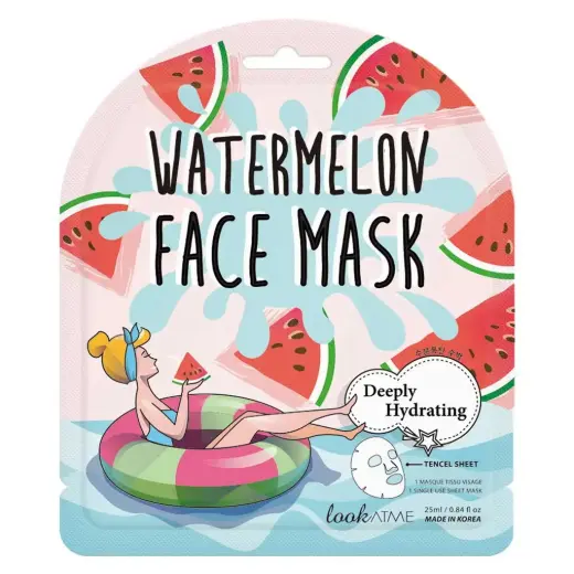 Look At Me, Look At Me, Watermelon, Deep Moisturizing, Sheet Mask, For Face, 25 ml