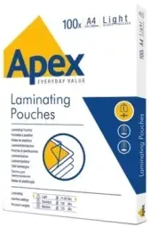 Laminēšanas plēve APEX 100gab Glossy A4 LIGHT