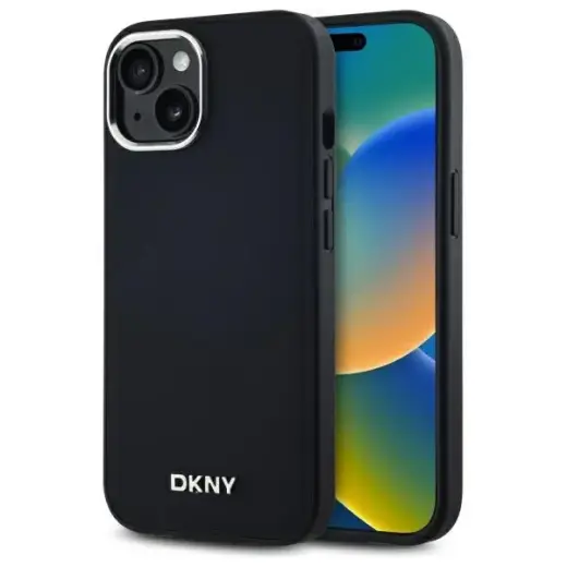 DKNY DKHMP14SPSCMCLK iPhone 14 6.1" czarny|black hardcase Plain Logo MagSafe