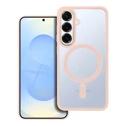 Color Edge Mag telefoni ümbris MagSafe toega Samsung Galaxy S25 (S931) roosa
