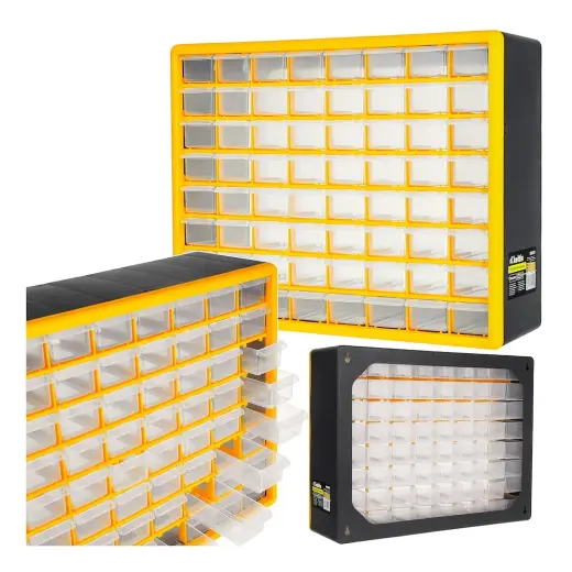 64-drawer plastic storage organizer