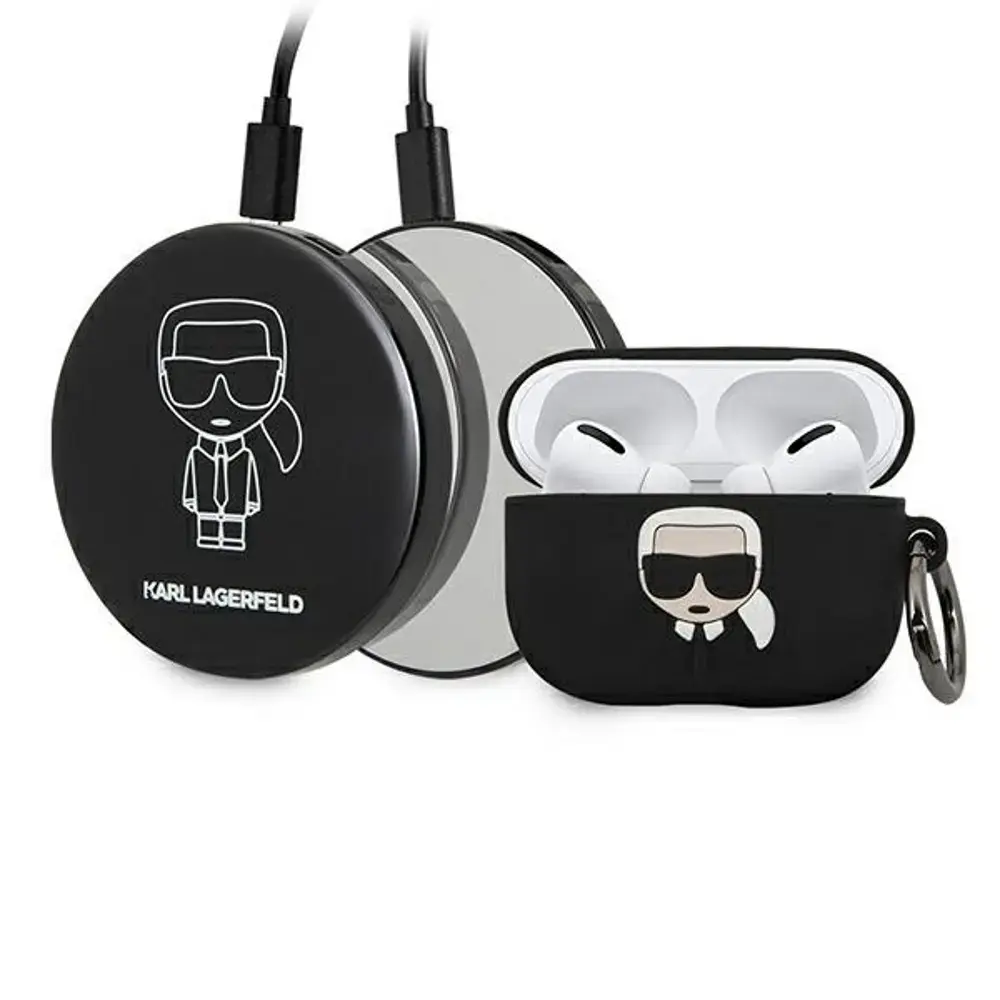 KLBPPBOAPK Karl Lagerfeld Bundle Iconic Case for Airpods Pro + Power Bank