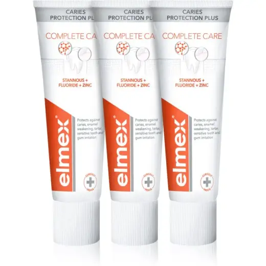 Elmex Toothpaste Cavity Protection Plus Complete Care 3 X 75 Ml