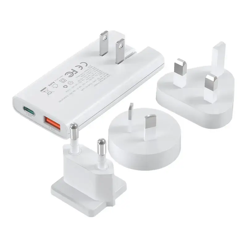 Choetech PD6011 tīkla lādētājs | 65W | PD, QC, GaN, PPS | USB-C, USB-A | balts