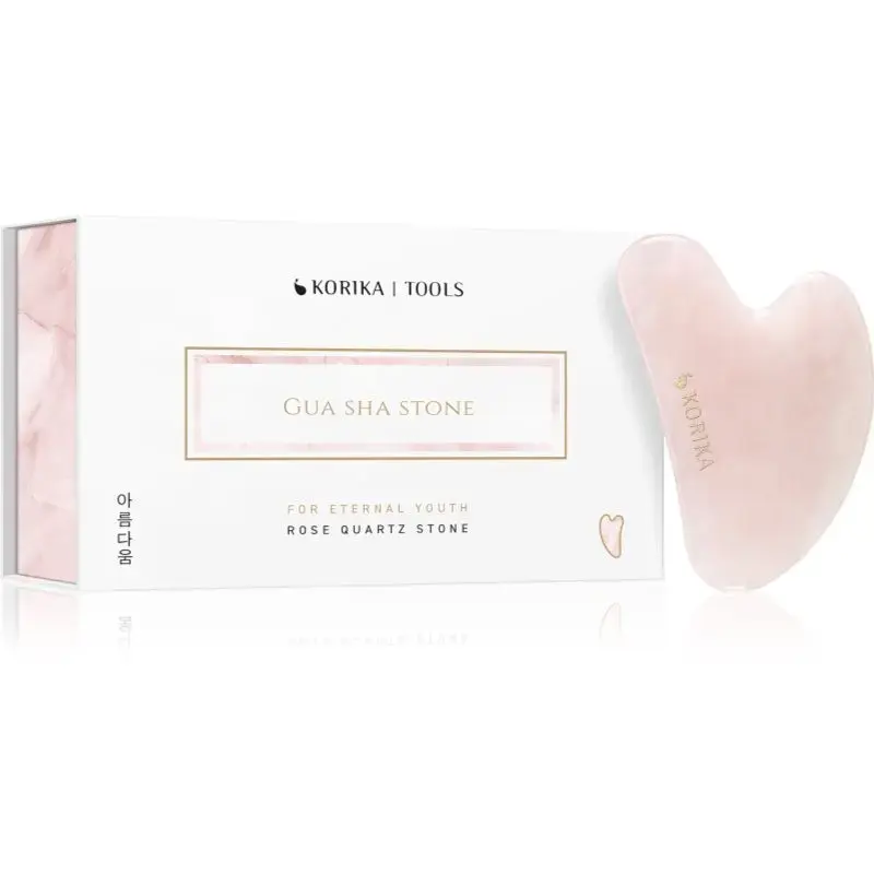 KORIKA Tools Gua Sha Rose Quartz Stone Facial Massage Tools