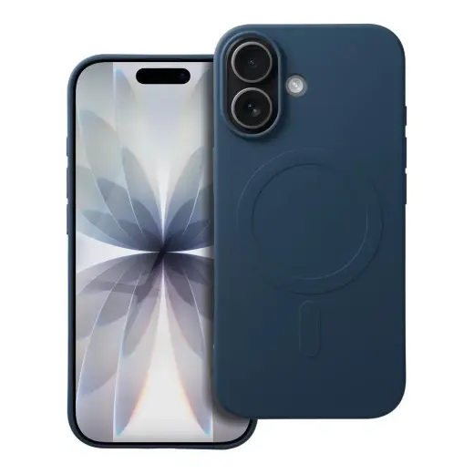 Silicone Mag Cover (big hole) phone case with MagSafe support for iPhone 17 blue