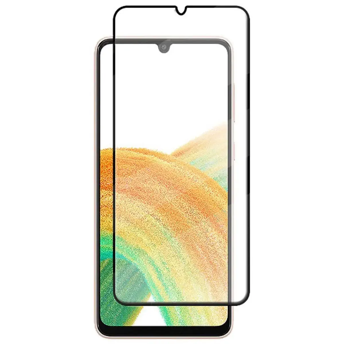 Fusion pilna izmēra 5D rūdīts stikls ar rāmi telefonam Samsung Galaxy A33 5G melns