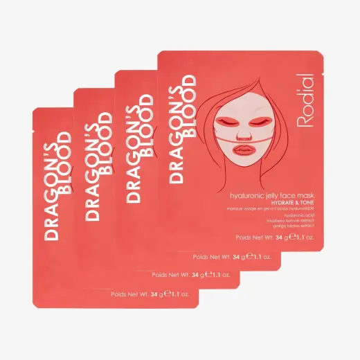 Rodial, Dragon's Blood, Hydrating, Gel Mask, Face, 4 pcs, 4 pcs