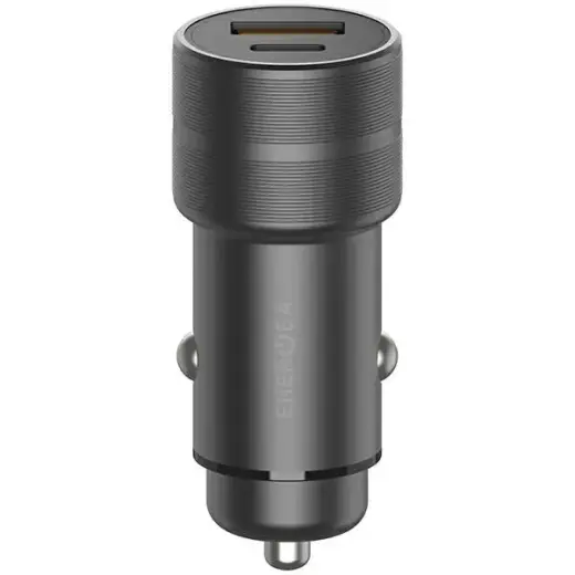 ENERGEA Alu Drive PD20+ automašīnas lādētājs | 38W | PD, QC | USB-A, USB-C | pelēks, gunmetal