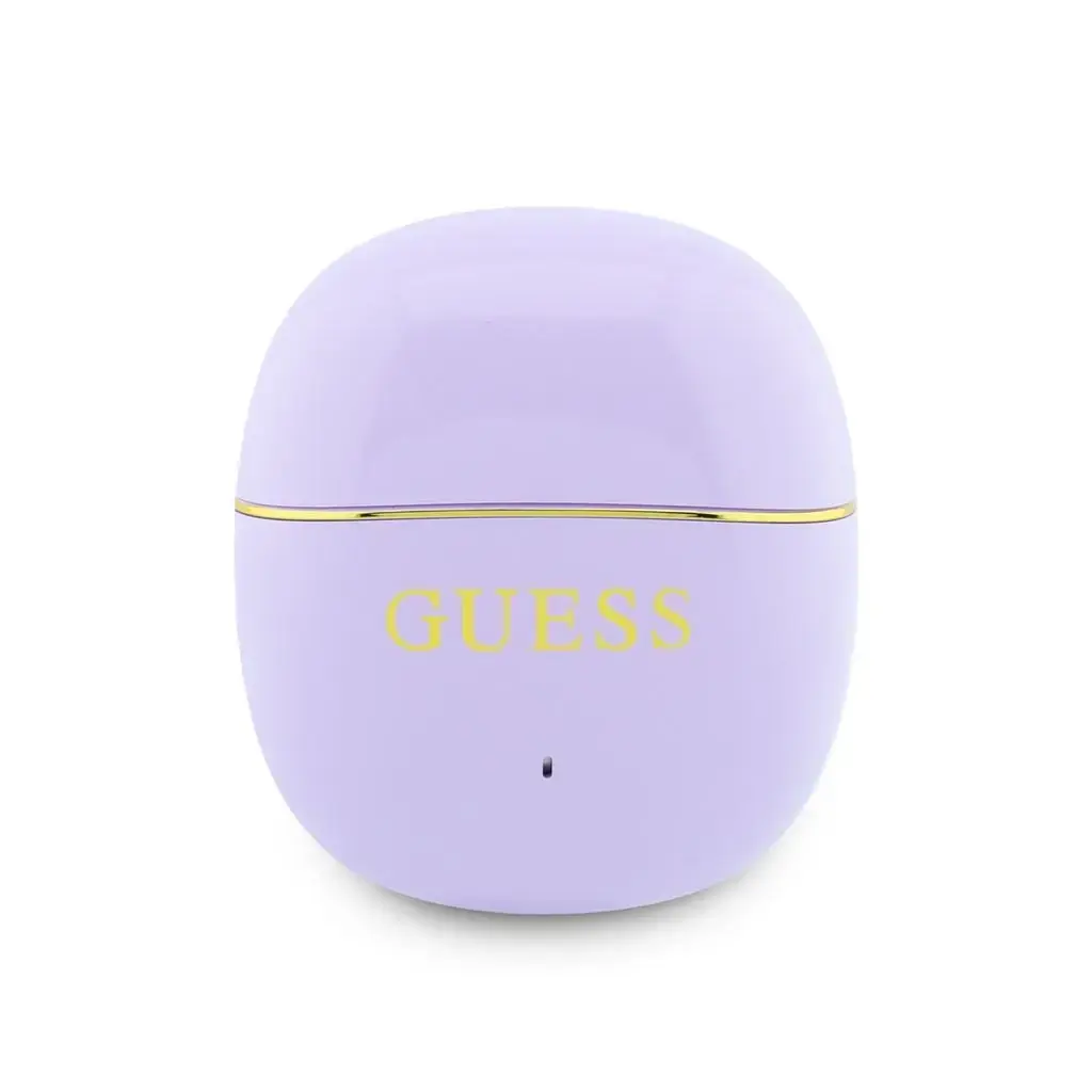 Guess Gold Line Glossy Classic Logo TWS Wireless Earphones Purple