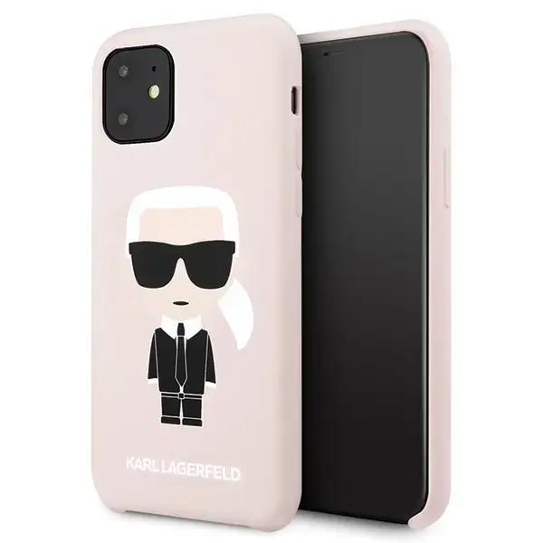 KLHCN61SLFKPI Karl Lagerfeld Silicone Cover for iPhone 11 Pink