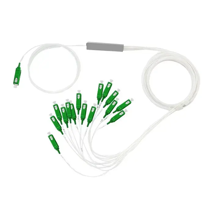 Qoltec PLC Splitter 1x16 | SC/APC - SC/APC | G.657A | Singlemode | 0.9mm