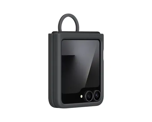 EF-PF741TBE Samsung Silicone Cover with Ring for Galaxy Z Flip 6/7 FE Black (Damaged Package)