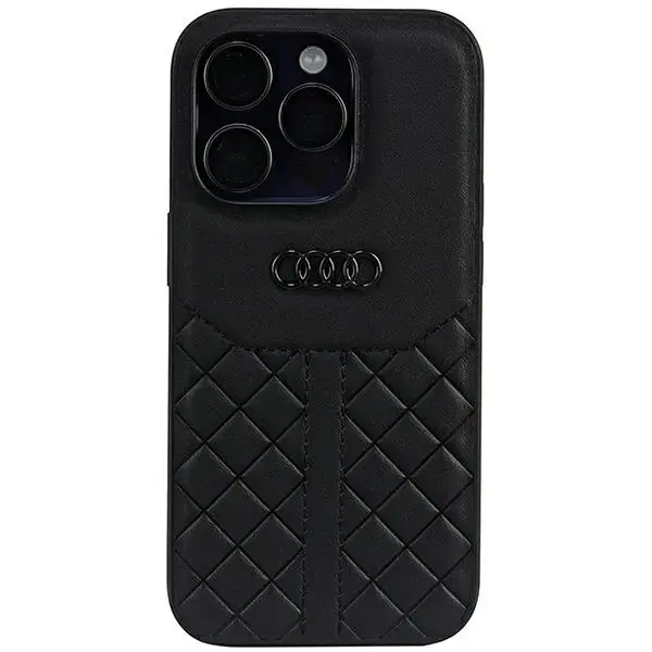 Audi Genuine Leather iPhone 14 Pro 6.1" czarny|black hardcase AU-TPUPCIP14P-Q8|D1-BK
