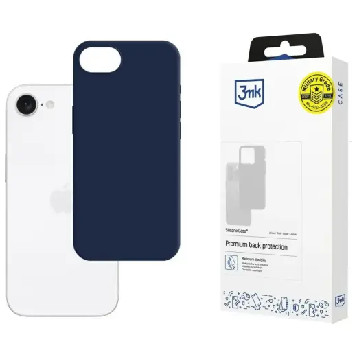 3MK Silicone Case for Apple iPhone   16e navy