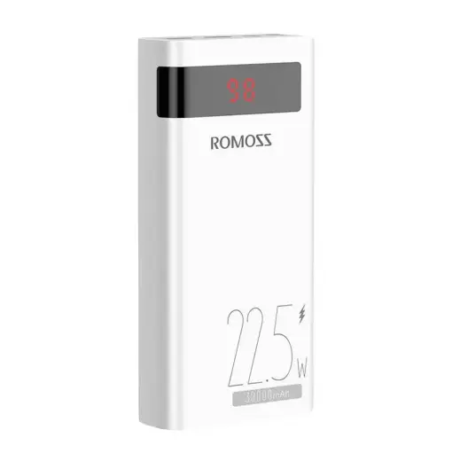 Ārējais akumulators (powerbank) Romoss SENSE8PF 30000mAh, 22.5W (balts)