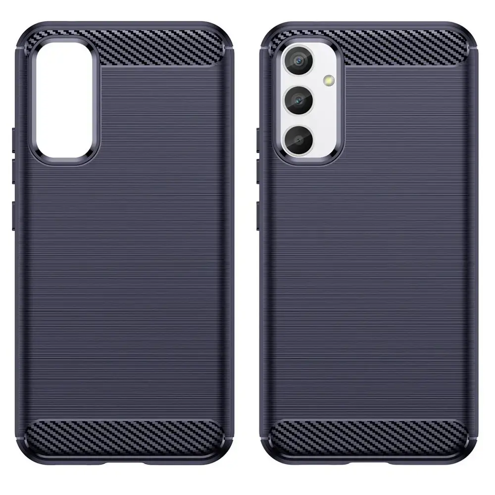 Carbon Case case for Samsung Galaxy A54 5G flexible silicone carbon cover blue