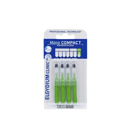 Set, Elgydium, Interdental Brush, Green, 4 pcs