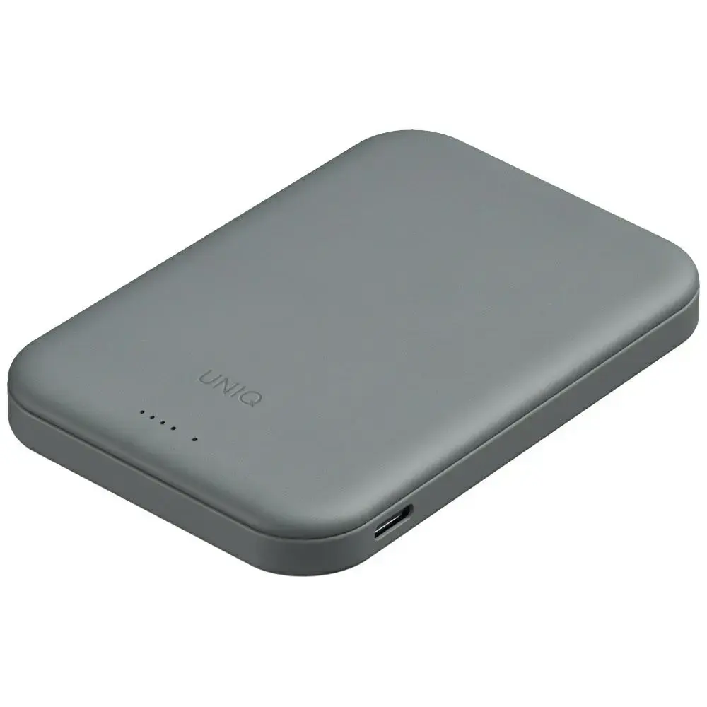 Uniq Lyden Lexa Magnetic ārējais akumulators (powerbank) | 5 000 mAh | PD | USB-C, MagSafe | pelēks